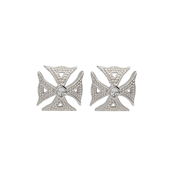 Zirconia Stud Earring (Silver)