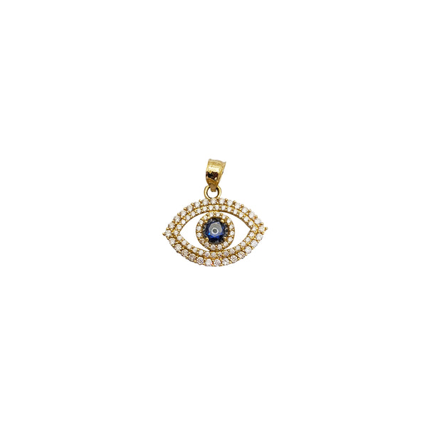 Ice-Out Evil Eye Pendant (14K)