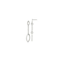 Fancy Post Dangling Earrings (Silver)