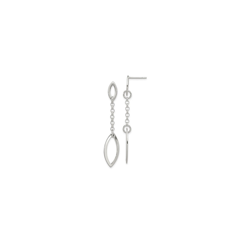 Fancy Post Dangling Earrings (Silver)