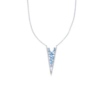 Floating Triangle Necklace (Silver)