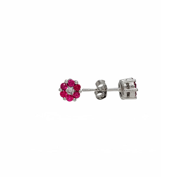 Honeycomb Stud Earrings (Silver)