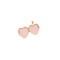 Heart Shape Locket With Flower Pendant (14K)