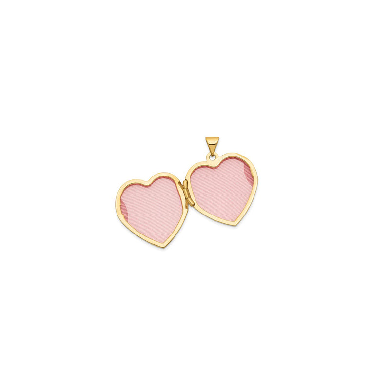 Heart Shape Locket With Flower Pendant (14K)