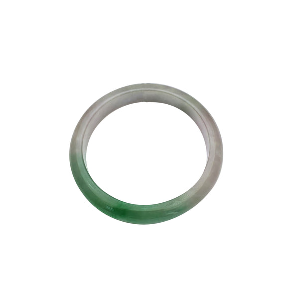 Green & White Jade Bangle