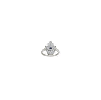 Diamond & Sapphire Hamsa Hand Ring (14K)