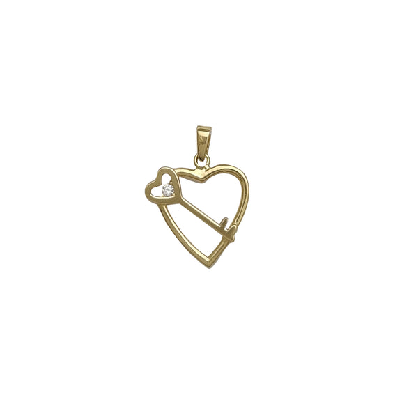 Heart and Key Pendant (14K)