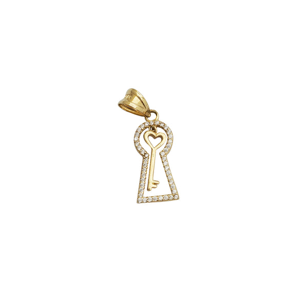 Moving Heart Key Pendant (14K)