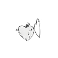 Reversible Heart Picture Pendant (Silver)