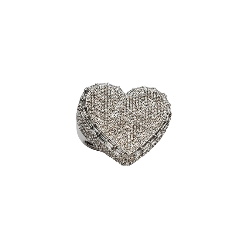 Diamond Heart Men Ring (14K)