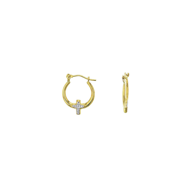 14K Yellow 12.5 mm Huggie Hoop Earrings — Truman Jewelers