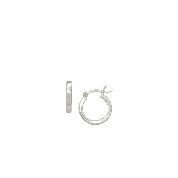 Plain Hoop Earrings (Silver)