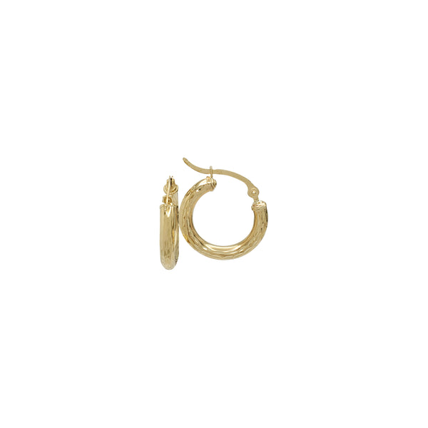 Full Diamond Cut Hoop Earring (10K)