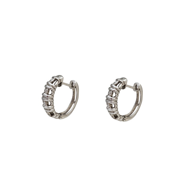 Diamond Huggie/Hoops Earrings (14K)