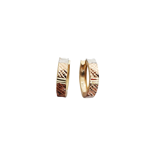 Textured Huggie Earrings (14K)