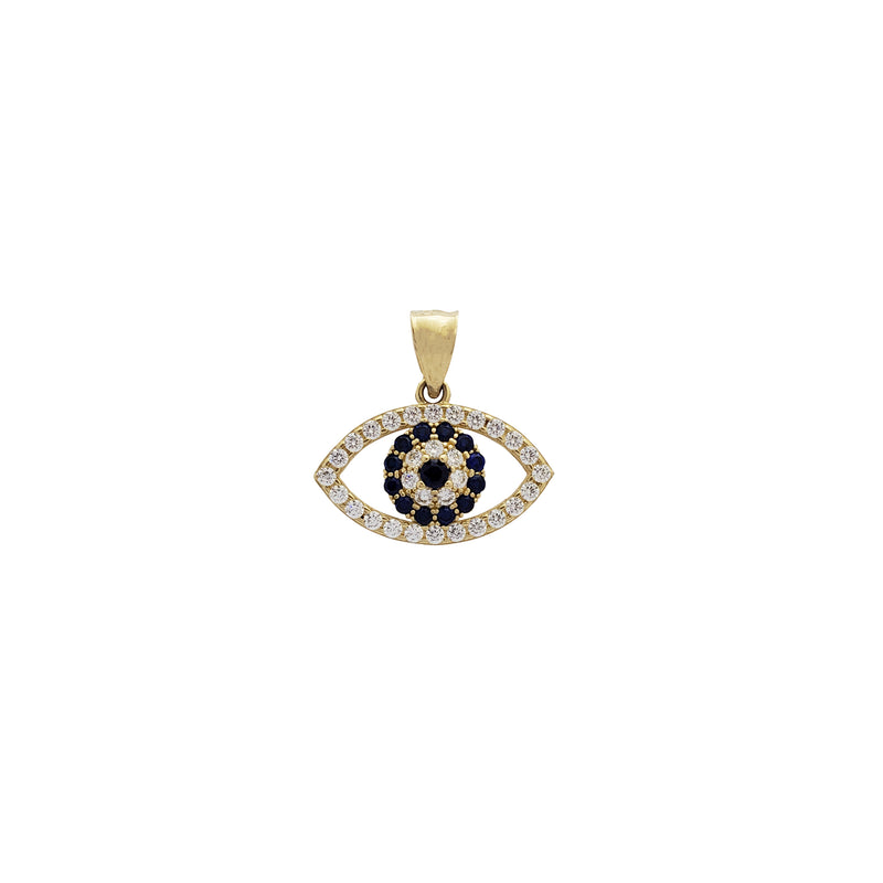 Iced-Out Evil Eye Pendant (14K)