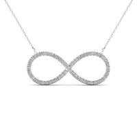 Diamond Stoneset Infinity Pendant Necklace (14K)