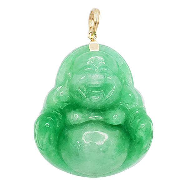 Jade Buddha Pendant (14K)