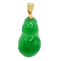 Jade Gourd Pendant (14K)