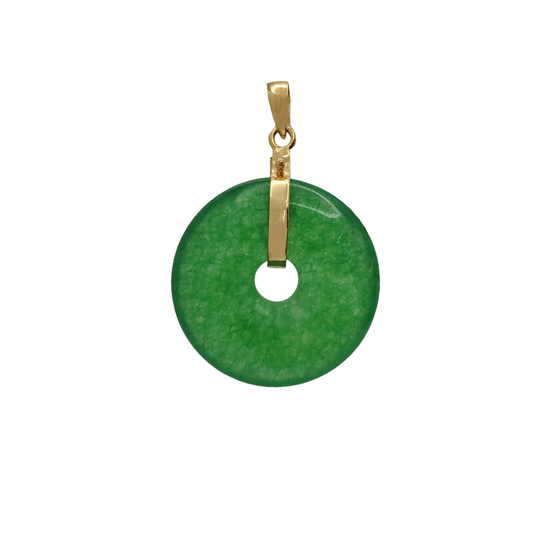 Jade Pi Disc Pendant (14K)