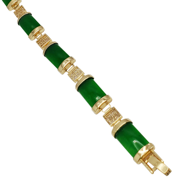 Green Jade Bracelet (Silver)