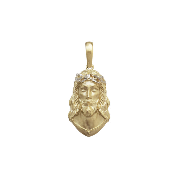 Two-Tone Adoring Jesus Pendant (14K)