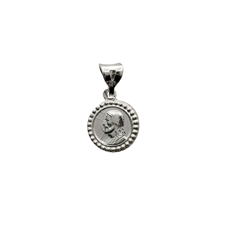 Round Jesus Face Pendant (Silver)