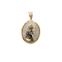 Oval Shape Jesus Face Pendant (14K)