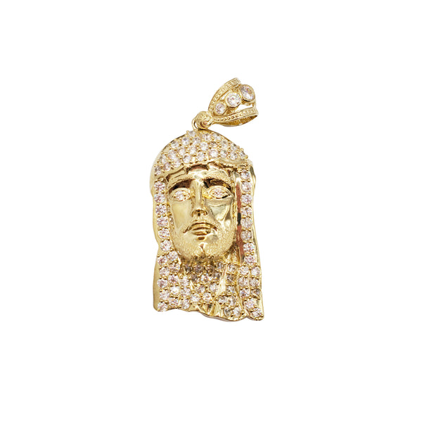 Cubic Zirconia Jesus Pendant (10K)