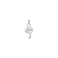 Jockey Helmet with Crop Pendant (Silver)