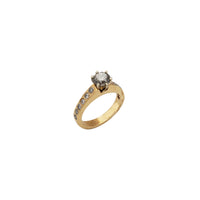 Diamond Round Shape Engagement Ring (14K)
