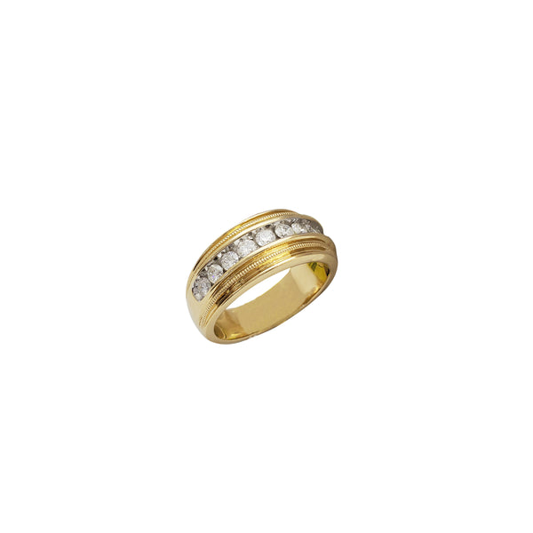 Diamond One Row Wedding Band (14K)