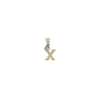 Miniature Icy Crown Initial Letter Pendant (14K)