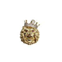 Lion Head with the Crown Pendant (14K)