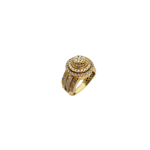 Lollipop Domed Round Diamond Ring (14K)