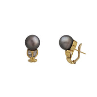 Baguette Diamond With South Sea Pearl Earrings (18K)