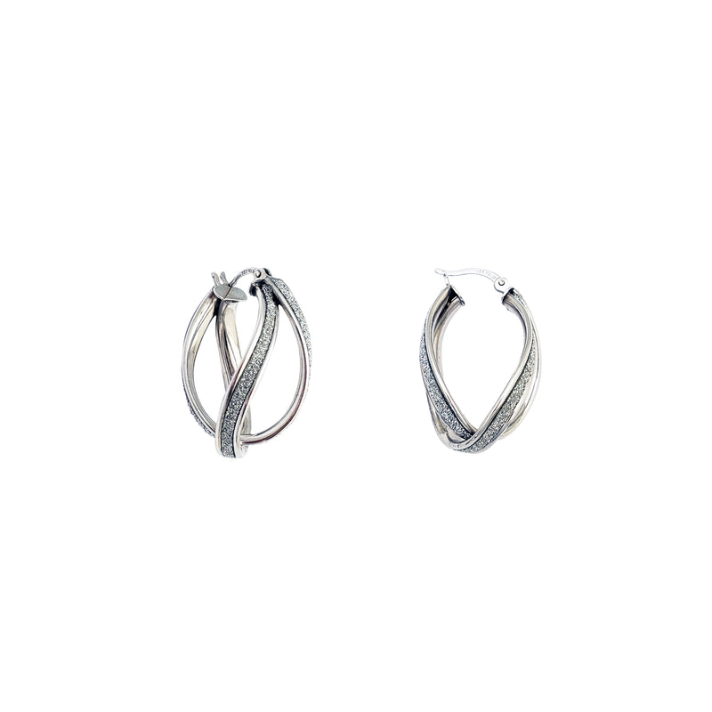 Cz Oval Earring (Silver)