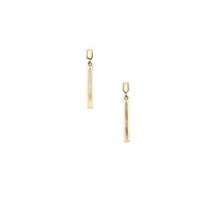 Mother Pearl Bar Dangling Earrings (14K)