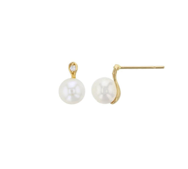 Pearl Stud Earrings (14K)