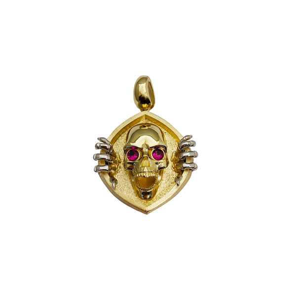 Peeking Skull Pendant (14K)