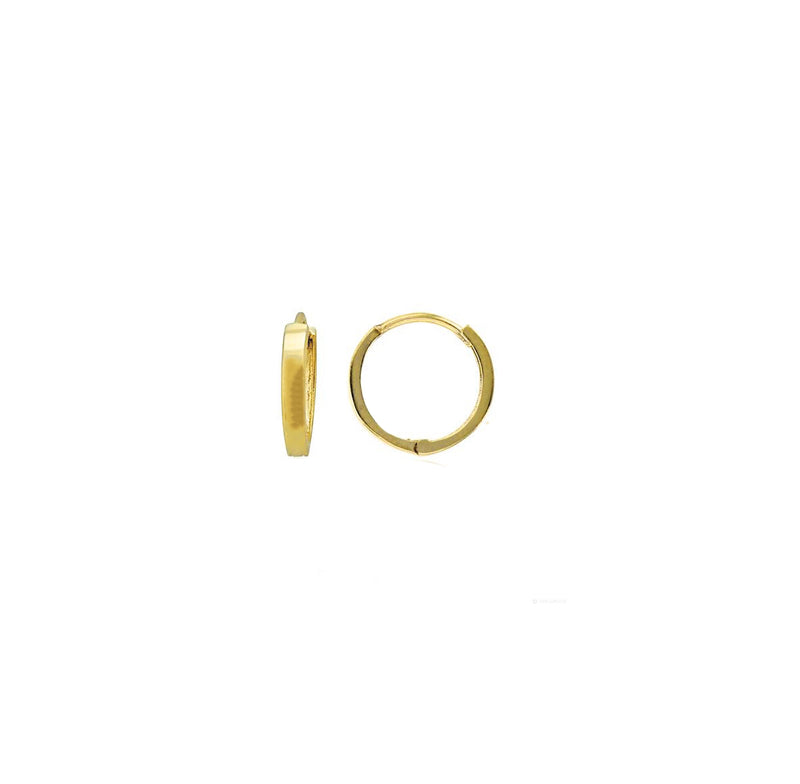 Plain Huggie Earrings (14K)