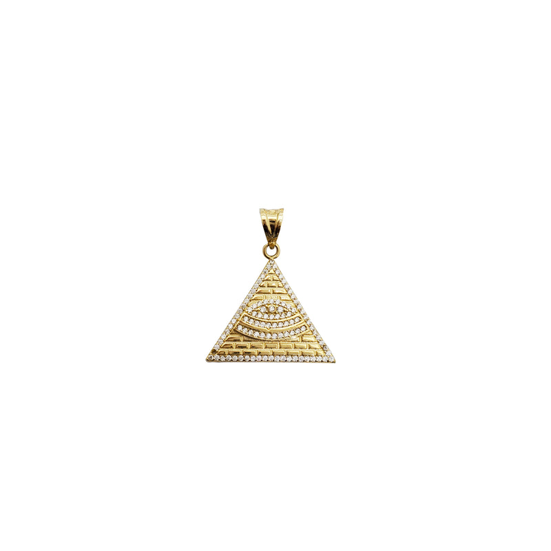 Evil Eye Pyramid Pendant (14K)