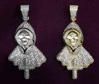 Hooded Death Pendant Silver
