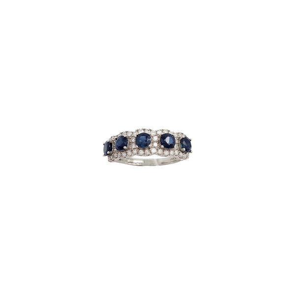 Diamond Blue Sapphire Ring (14K)