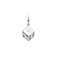 3D Hollow Die Crystal Dotted Pendant (Silver) main - Popular Jewelry - New York