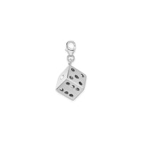 3D Hollow Die Crystal Dotted Pendant (Silver) side - Popular Jewelry - New York