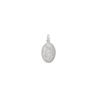 Guardian Angel Oval Pendant (Silver) front - Popular Jewelry - New York