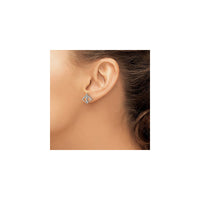 Icy Bow and Arrow Stud Earrings (Silver) preview - Popular Jewelry - New York