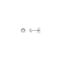 Pearl Seashell Stud Earrings (Silver) main - Popular Jewelry - New York