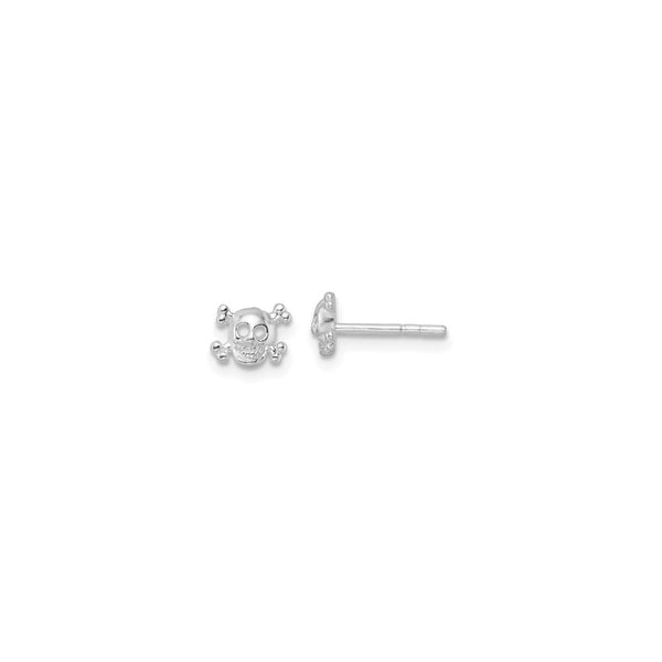 Skull and Crossbones Post Earrings (Silver) main - Popular Jewelry - New York